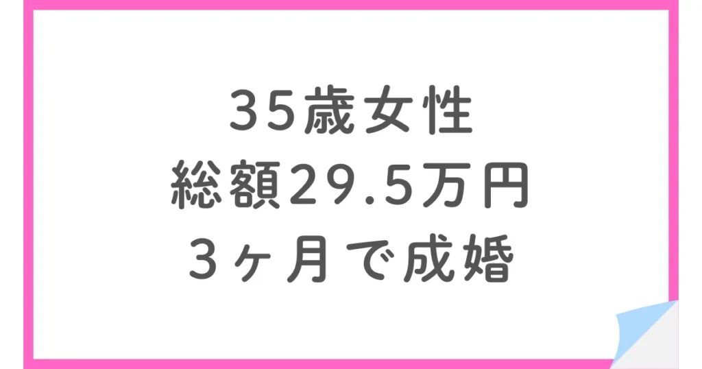 35歳女性・Direction.で総額29.5万円・3ヶ月で成婚した体験談